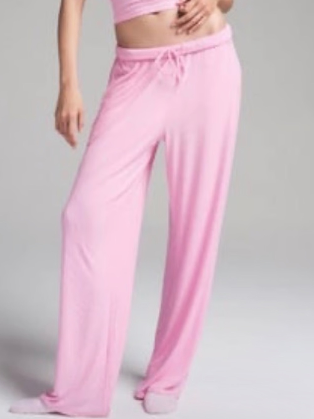 Skims Pink Wide-Leg soft Lounge Pants in bubblegum